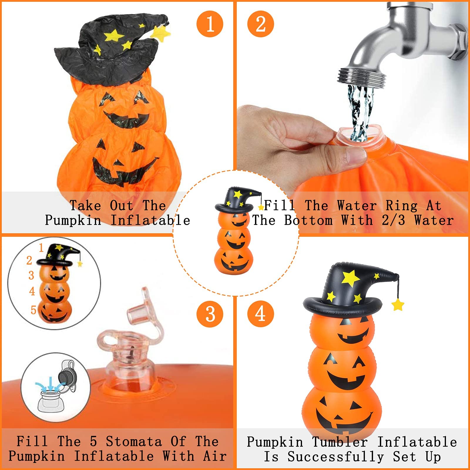 Amazon | ハロウィン かぼちゃ バルーン 飾り パンプキン 特大 140cm